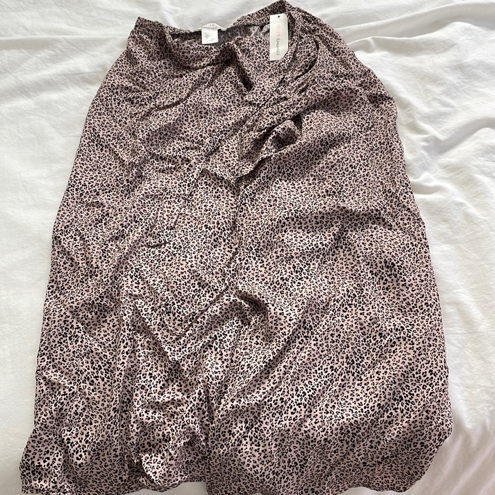 Cheetah midi wrap skirt